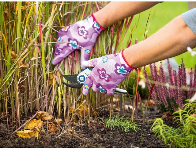 LUX-TOOLS Gartenhandschuh aus Nitril und Polyestergewebe, Größe 9 - Bild 1