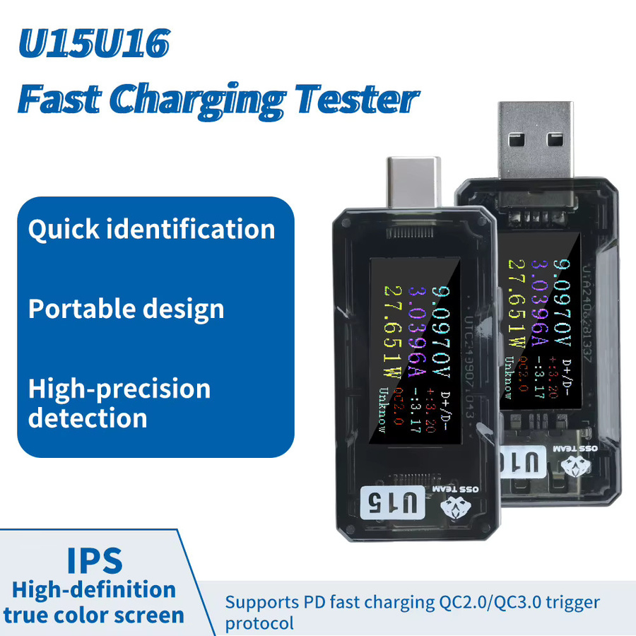 Aideepen DC4-25V Schnellladetester Typ C USB PD QC2.0 QC3 Hochpräziser Spannungs- und Strominspektions-Trigger-Kapazitätstester - Bild 2