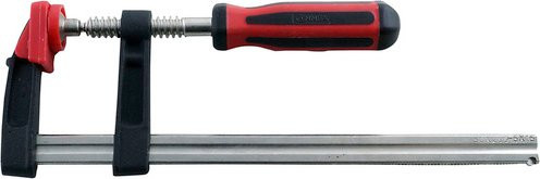 Connex Bastlerschraubzwinge aus Temperguss und Kunststoff in Rot, Silber und Schwarz mit einer Spannweite von 20 cm - Bild 1