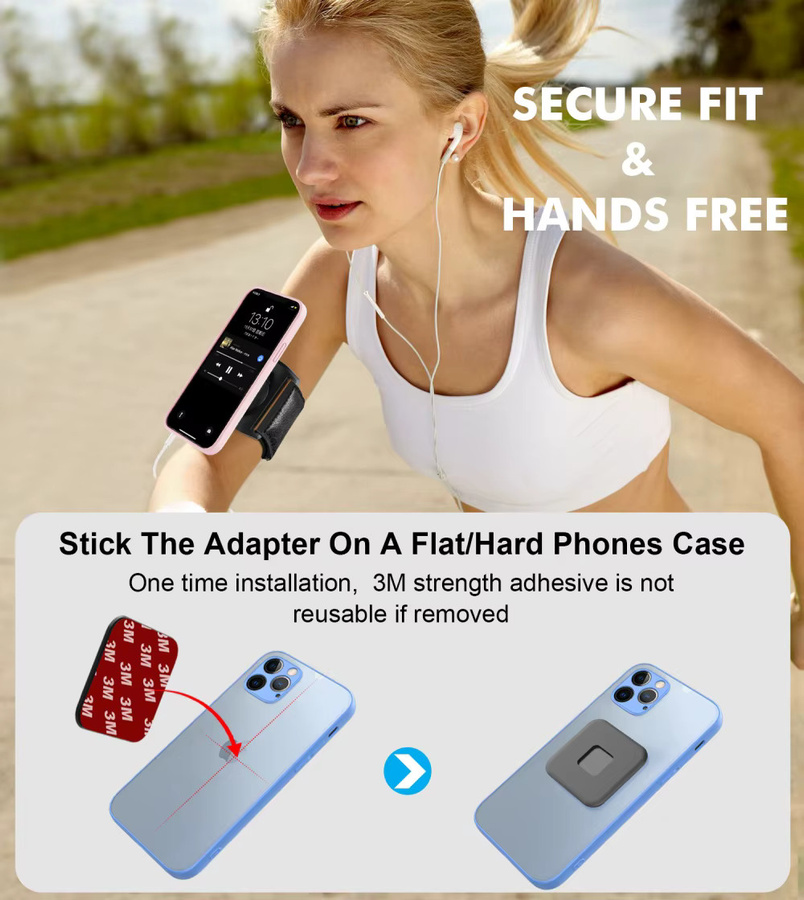 Maerknon Universal Sport Armband Telefon Halter in Schwarz für Laufen, Radfahren und Fitness - Bild 5