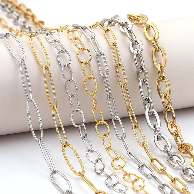 louleur Gliederkette Edelstahl, 1 Meter, Unisex - Bild 1
