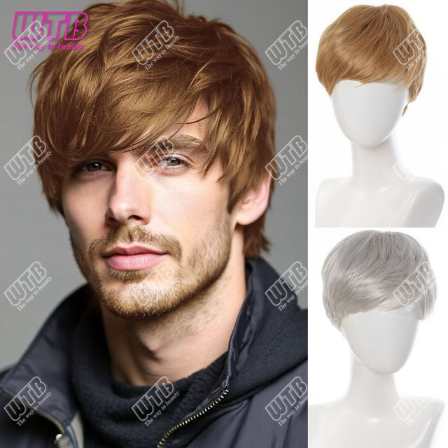 WTB Perücke für Herren, kurz, gerade, synthetisch - Bild 1