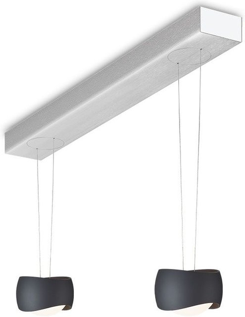Oligo Curved Slack-Line LED-Pendelleuchte 2-flammig in Schwarz Matt mit Tunable White und Casambi-Steuerung - Bild 1