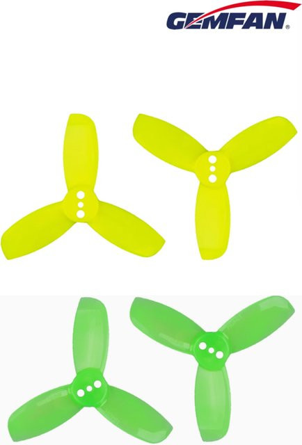 Gemfan Hulkie 1940 3-Blatt-Propeller, 4 Paar, Grün, Kunststoff - Bild 1