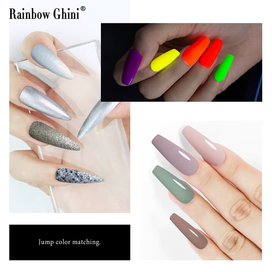 Rainbow Ghini Nagellack Set, 4 Farben, Gel, 15 ml, Glänzend - Bild 4