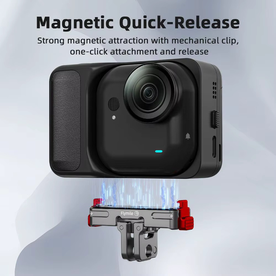 Insta360 Quick-Release Metall Basis aus Aluminiumlegierung als magnetischer Adapter für Insta360 Go Ultra - Bild 6