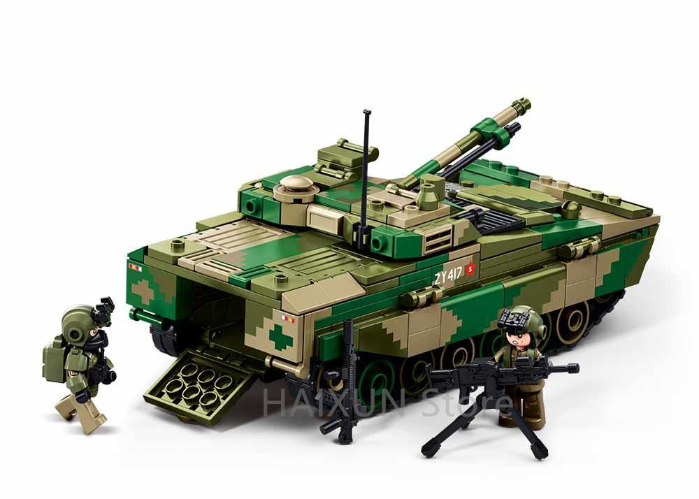 Sluban Zbd-04As Gepanzertes Transportfahrzeug Bausteine Armeestil 385 Teile - Bild 4