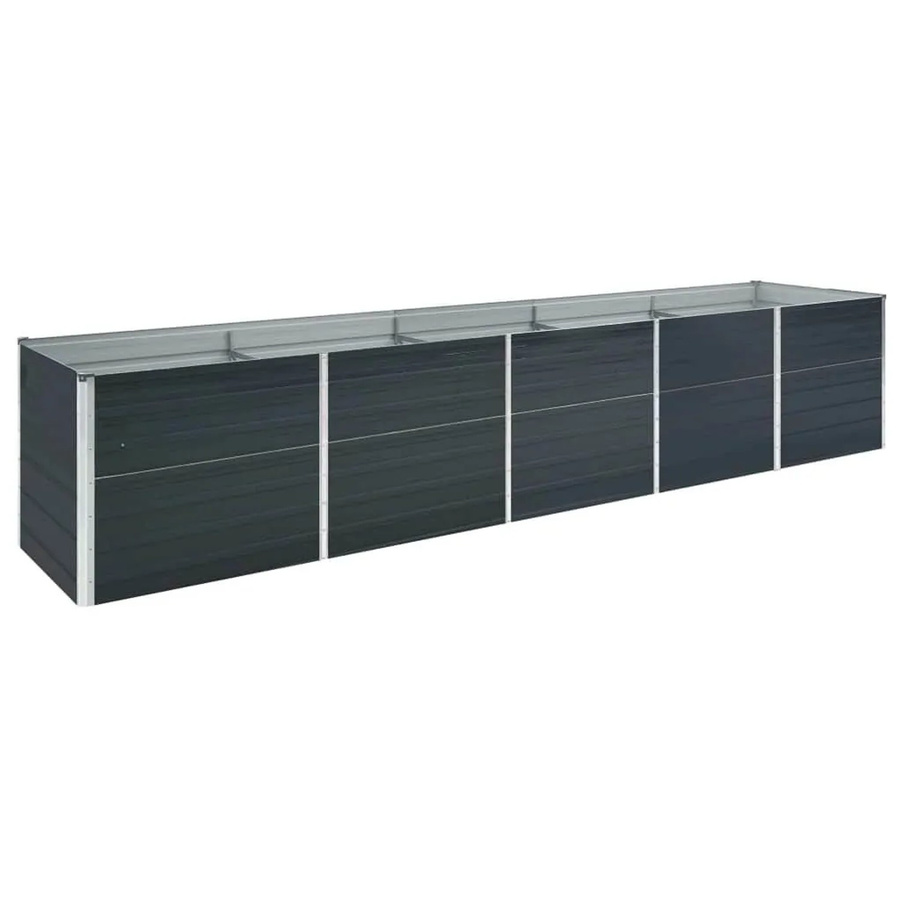 DELUKE Hochbeet OSKAR aus verzinktem Stahl in Anthrazit, B/T/H: 400 x 80 x 45 cm - Bild 2