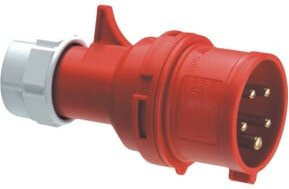 PCE CEE-Stecker 5-polig 32 A/380 V IP44 Rot B/T/H: 130,0 x 55,0 x 55,0 cm - Bild 1
