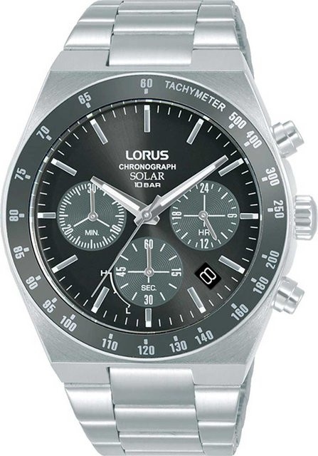 Lorus Chronograph, Solar, Edelstahl, 42 mm, Herren - Bild 1