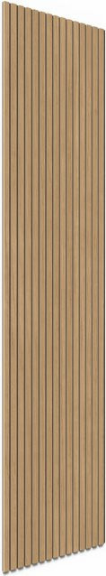Akustikpaneel Wandverkleidung Denpanels in Eiche Natur mit schwarzem Akustikfilz und Streifenoptik im skandinavischen Stil - Bild 1