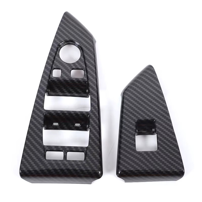 Suetlcoity ABS Auto Tür Armlehne Fensterheber Schalter Panel Abdeckung Trim für BMW 6er E63 E64 2004-2009 in Schwarz - Bild 6