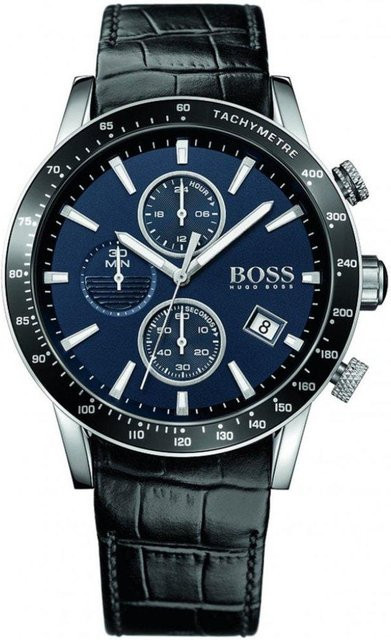 Hugo Boss Chronograph, Quarz, Edelstahl, 44 mm, Herren, Schwarz - Bild 1