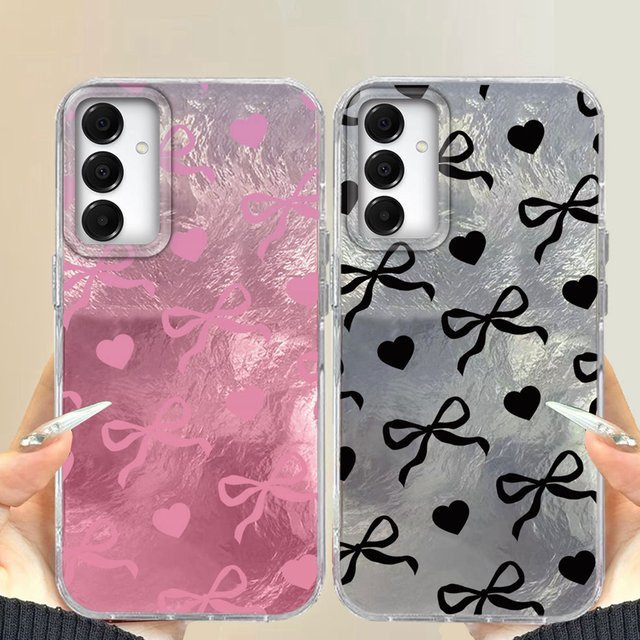 Bunte Handyhülle mit Herz und Schleife für Samsung Galaxy Modelle in Multicolour - Bild 1