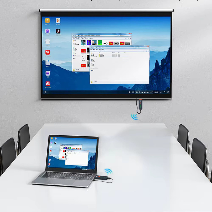 kebidumei Wireless Video Sender und Empfänger Kit 5G 1080P Full HD WiFi Extender in Schwarz für PC, Kamera, Laptop zu Monitor und TV - Bild 3
