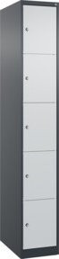 C+P Schließfachschrank Classic PLUS mit 1 Abteil in Anthrazit und Lichtgrau, H x B x T: 185 x 30 x 50 cm - Bild 1