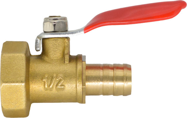 YQBS Messing-Kugelhahn mit Schlauchanschluss und Innengewinde für Wasser, Öl, Luft, Gas und Kraftstoff - Bild 1