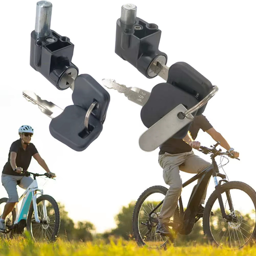 SPORTARC Elektrisches Fahrrad-Batterie-Stromschloss Power-Lock mit Schlüssel für Hailong 1 Batteriegehäuse, Schwarz - Bild 2
