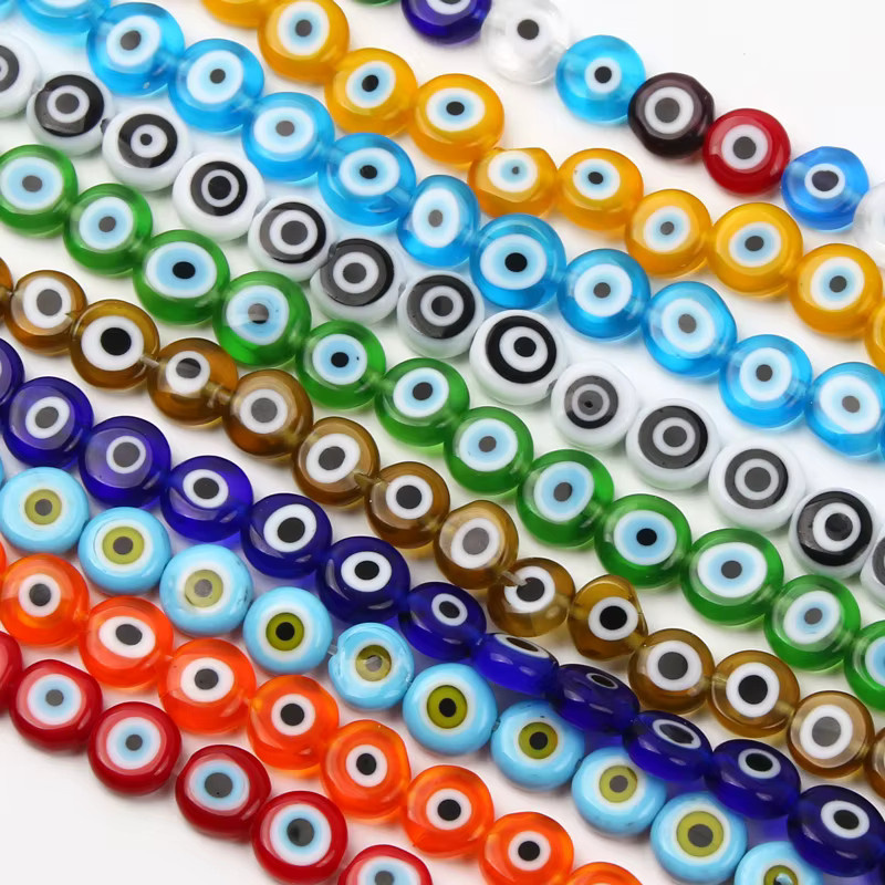 Laudsong Perlen Glas, Millefiori, 8 mm, mehrfarbig, Unisex - Bild 1