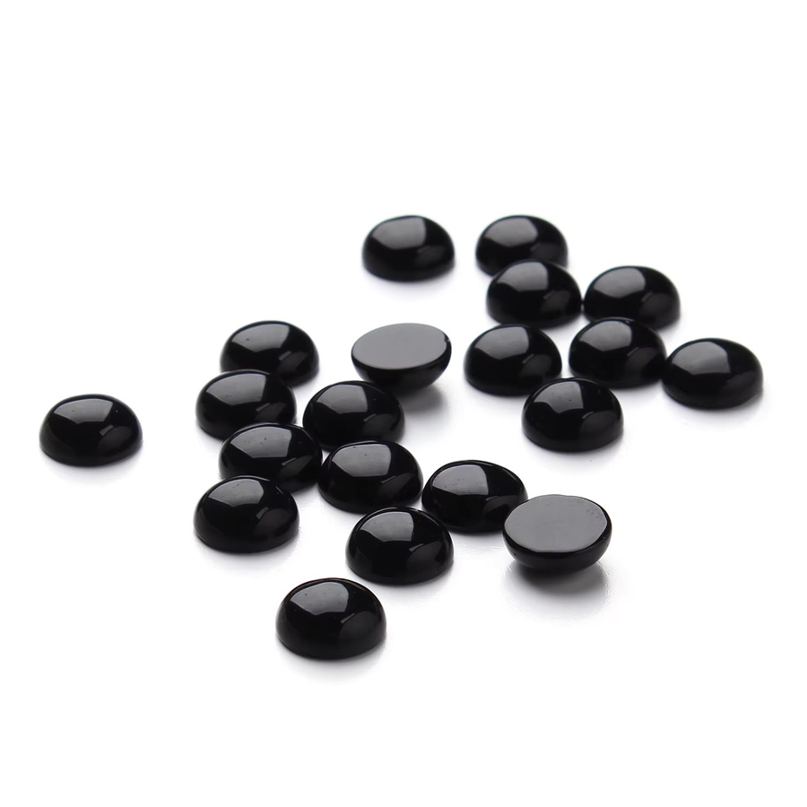 louleur Obsidian Naturstein Perlen, schwarz, rund, Unisex - Bild 3