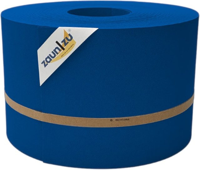 zaun zu Sichtschutzstreifen Premium für Doppelstabmatten Zaunblende Enzianblau, 50m - Bild 1