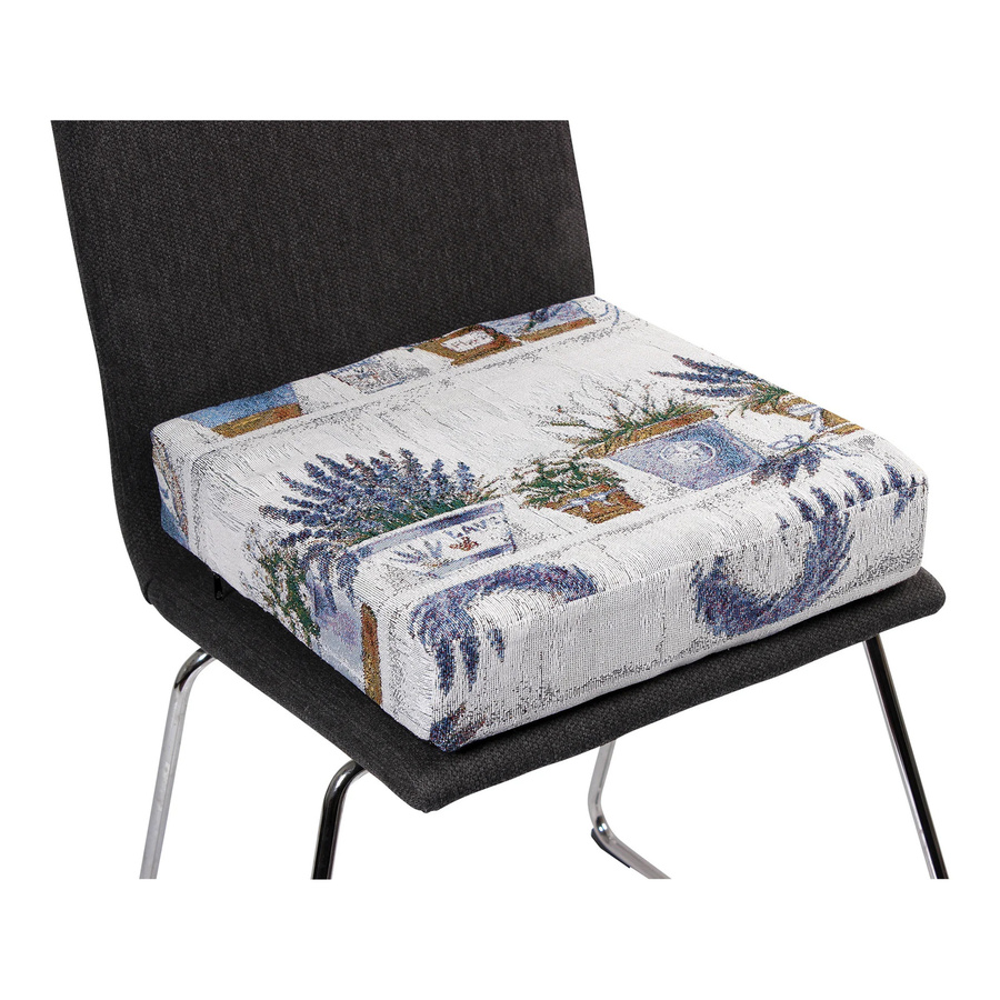 Vital Comfort Sitzerhöhung Sitzkissen Lavendel in Lila und Weiss mit fester Polsterung - Bild 2