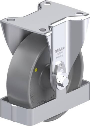 Blickle B-PO 125G-ELS-FS Stahlblech-Bockrolle in Grau mit Kunststoffrad, Durchmesser: 125 mm, Tragfähigkeit: 250 kg - Bild 1