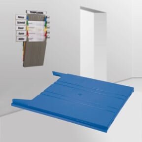 Eichner Wandsortierer FLAT Ablagefach für A4 Belege, blau, B: 240 mm, T: 15 mm, H: 302 mm - Bild 1