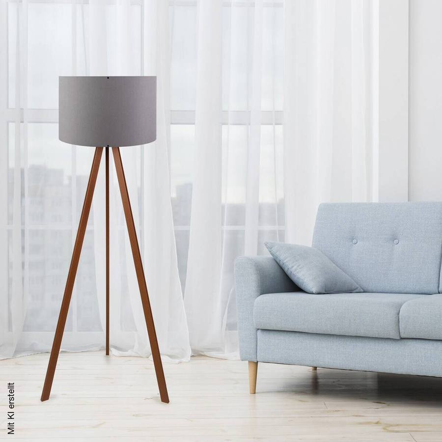 Opviq Stehlampe AYD-1529 in Braun und Grau mit E27 Fassung, B/H/T: 38 x 140 x 38 cm - Bild 1