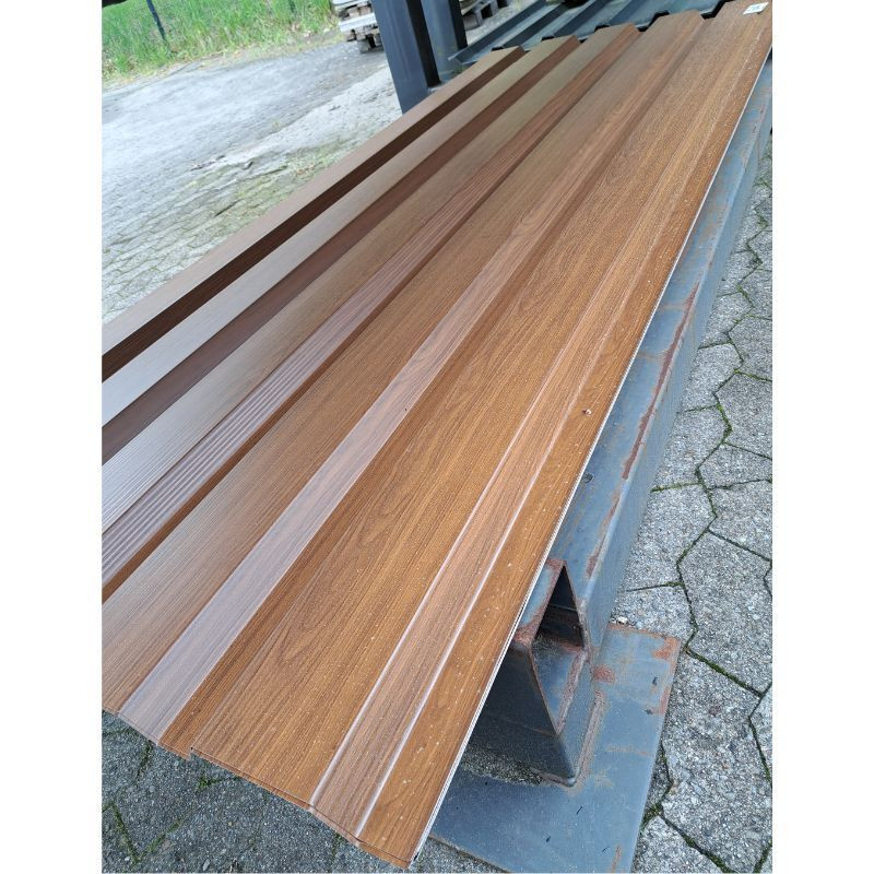 Trapezblech 35/207 Wandverkleidung von Friedrich von Lien AG in Holzoptik Eiche, Farbe Braun, 5 Stück, Länge: 2,51 m - Bild 1