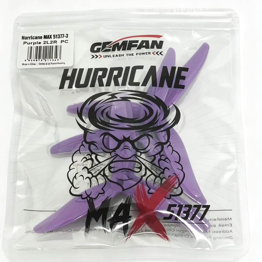 Gemfan Qianfeng Hurricane Max 51377 3-Blatt-Propeller 5 Zoll für FPV-Drohnen in Purple - Bild 3