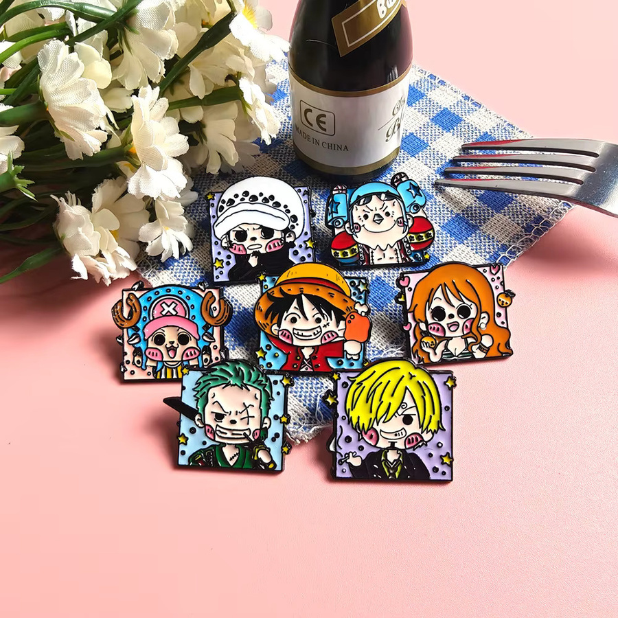 MINISO Pin-Set, 7-teilig, Emaille, Unisex - Bild 3