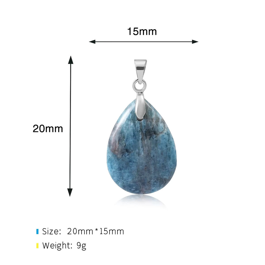 SANSHI Kristall Anhänger Teardrop, Silber, Unisex - Bild 1