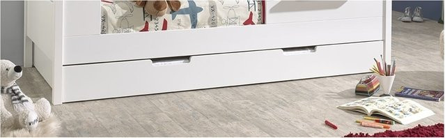 Vipack Bettschublade aus MDF auf Rollen, Farbe Weiß, B/T/H: 190 x 90 cm - Bild 1