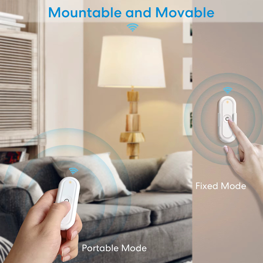 LoraTap ZigBee Szenenschalter 1-Taste in Weiß für Tuya Smart Life und Home Assistant zur intelligenten Szenenverknüpfungssteuerung - Bild 3