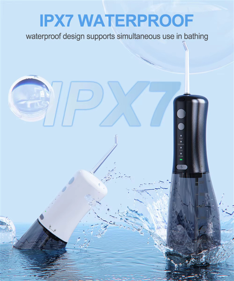 Sarmocare Wasserflosser, Zahn-Munddusche, 350 ml, 4 Modi, IPX7 wasserdicht - Bild 2