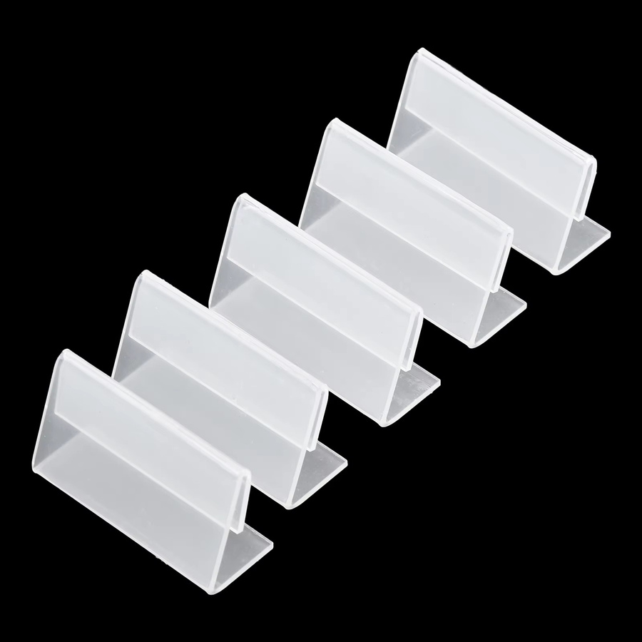 25-teiliges Acryl-Schild-Set in Transparent für Preisschilder und Etiketten, Ausstellungshalter für Ladenregale, B/H: 40 x 20 mm - Bild 4