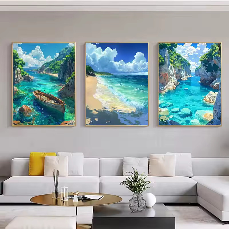 Potdemiel Kunstposter Anime-Küste als Leinwanddruck in Mehrfarbig für deine Wanddekoration - Bild 3