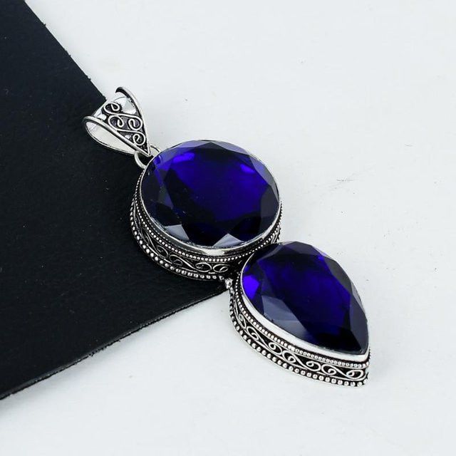 JewelryMart Anhänger, Saphir, 925 Silber, Blau, Damen - Bild 1