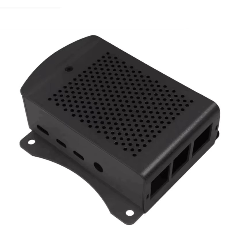AISANRAY Aluminium Gehäuse für Raspberry Pi 4 Modell B in Schwarz mit Hängerehalung, Lüfter und Schraubendreher - Bild 2