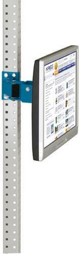 Manuflex Monitorträger ZB3629.5007 für UNIVERSAL und PROFI mit 80 mm Doppelgelenk und VESA-Adapter 75 x 75 mm in Brillantblau RAL 5007 - Bild 1