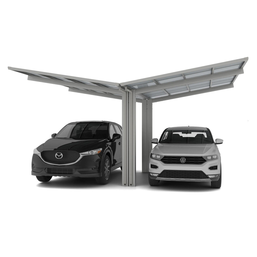 Ximax Doppelcarport Linea Typ 80 in Edelstahl-Look, B/T: 547,6 x 495,4 cm, silberfarben - Bild 2