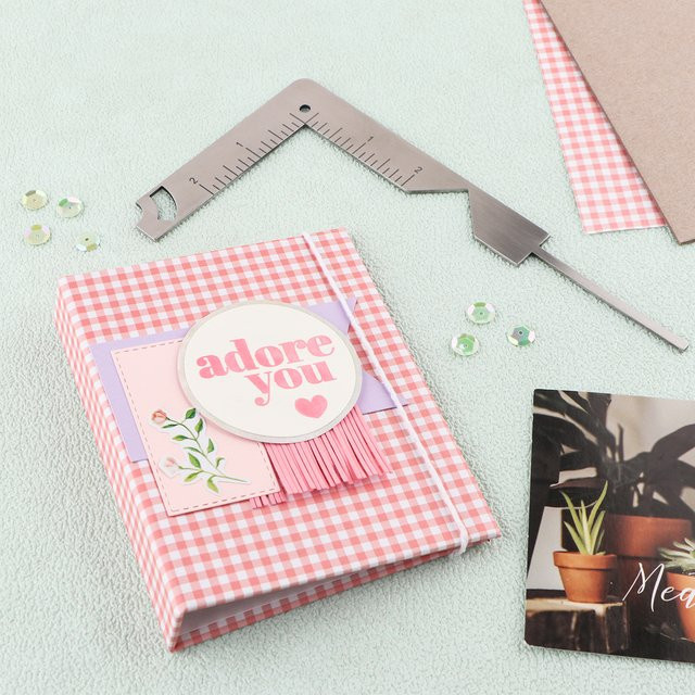5-in-1 Buchcover-Werkzeug aus Edelstahl in Silber für Buchbinderei, Scrapbooking und Notebook-Gestaltung - Bild 1