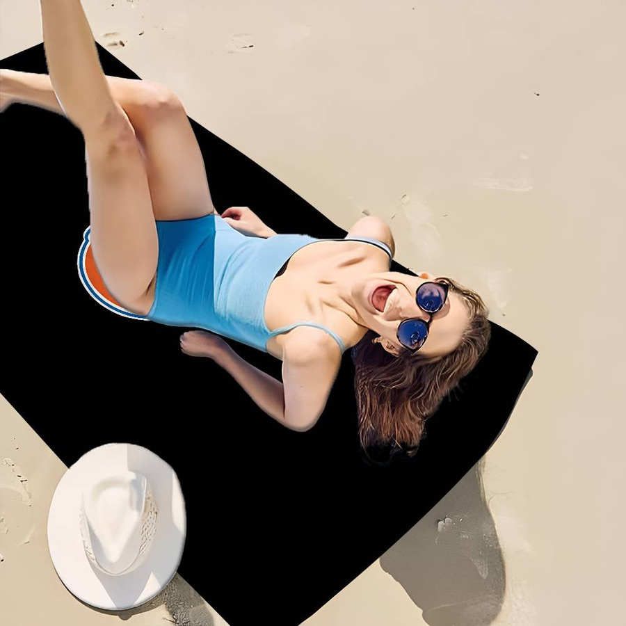 G-Gulf Rennwagen Mikrofaserdecke Schnelltrocknendes Strandtuch in Übergröße, B: 102 cm, H: 193 cm - Bild 2