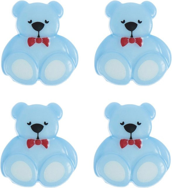 Rico Design Teddy Knöpfe in Blau aus Kunststoff - Bild 1
