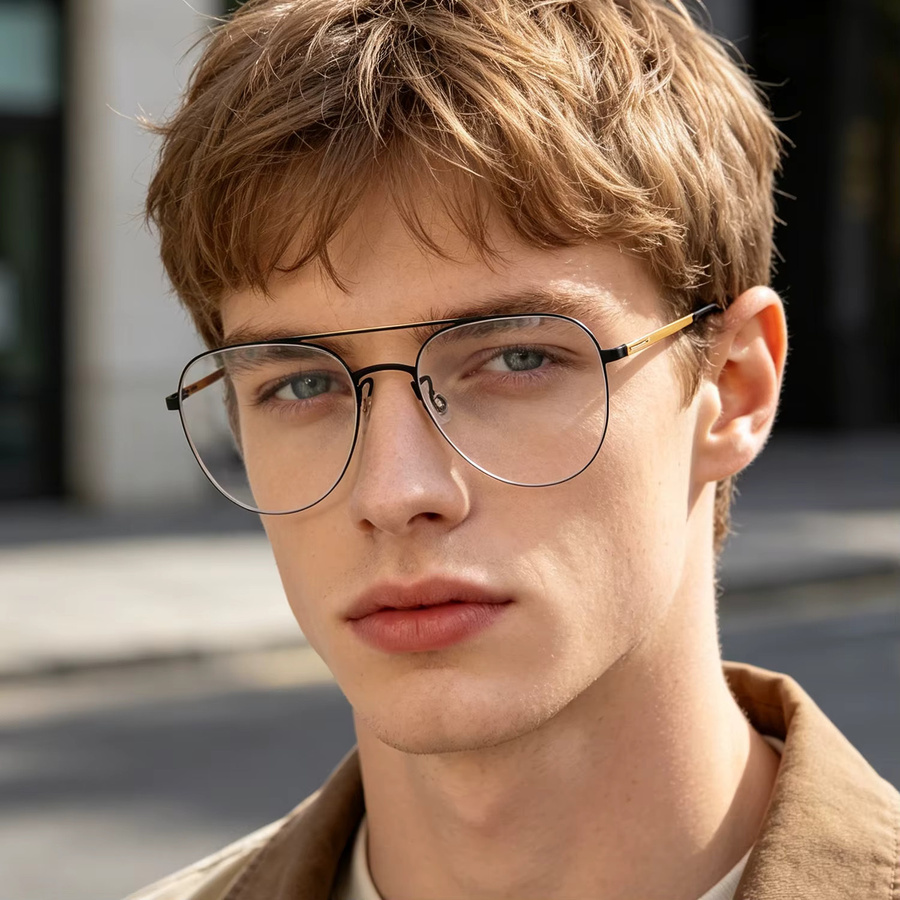 SO SMOOTH WIND Korrektionsbrille, randlos, oval, Unisex, Metall - Bild 2