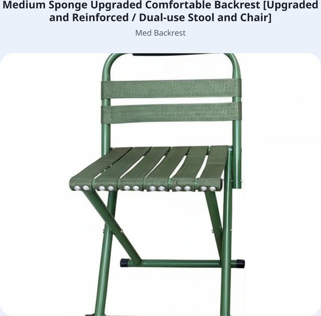 Faltbarer Campinghocker von Binchi Outdoor Product in Grau mit robustem X-Rahmen aus Stahl - Bild 1
