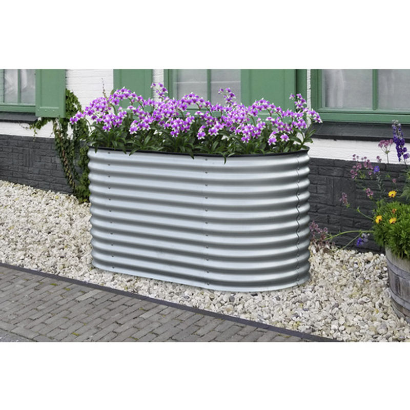 Floraworld Hochbeet Welle aus Stahl in Silber, B/T/H: 160 x 80 x 82 cm - Bild 2