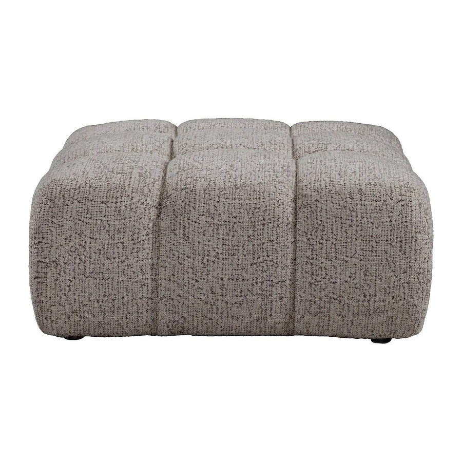 Sitzhocker Facivil von Vente-unique in Taupe/Beige aus Stoff, B: 94 cm, T: 43 cm, H: 43 cm - Bild 2