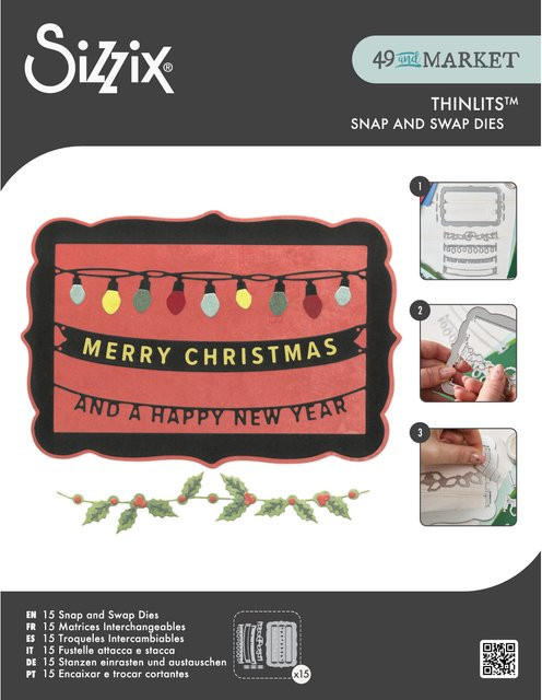 Sizzix Thinlits Die Set Snap and Swap Merry Christmas - Bild 1